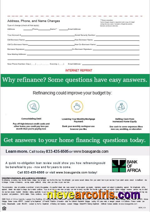 Uganda Bank of Africa mortgage statement, 3 pages 3